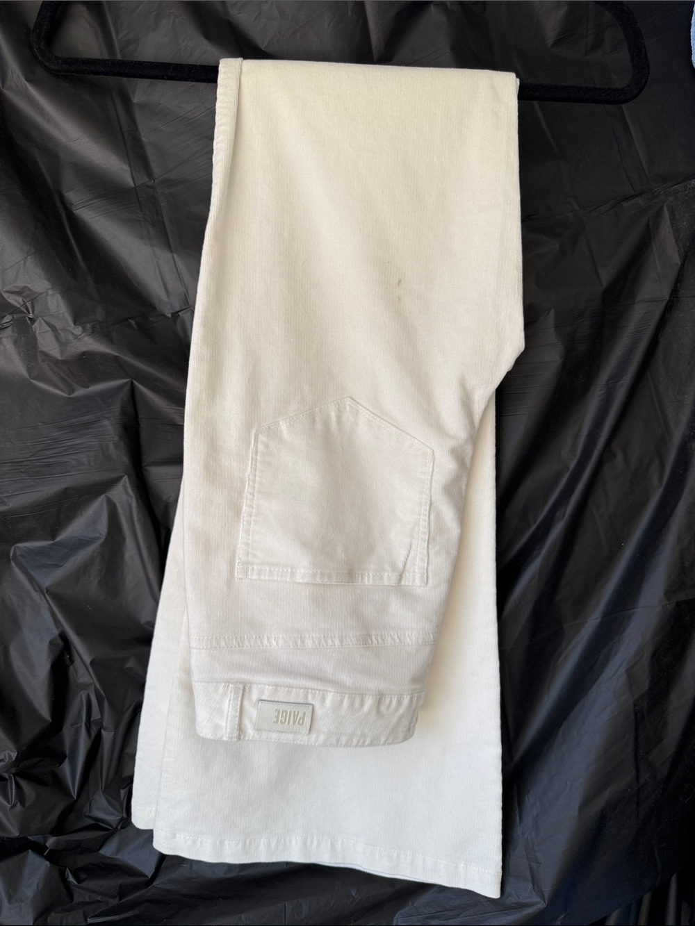 PAIGE Genevieve Flare Corduroys in White